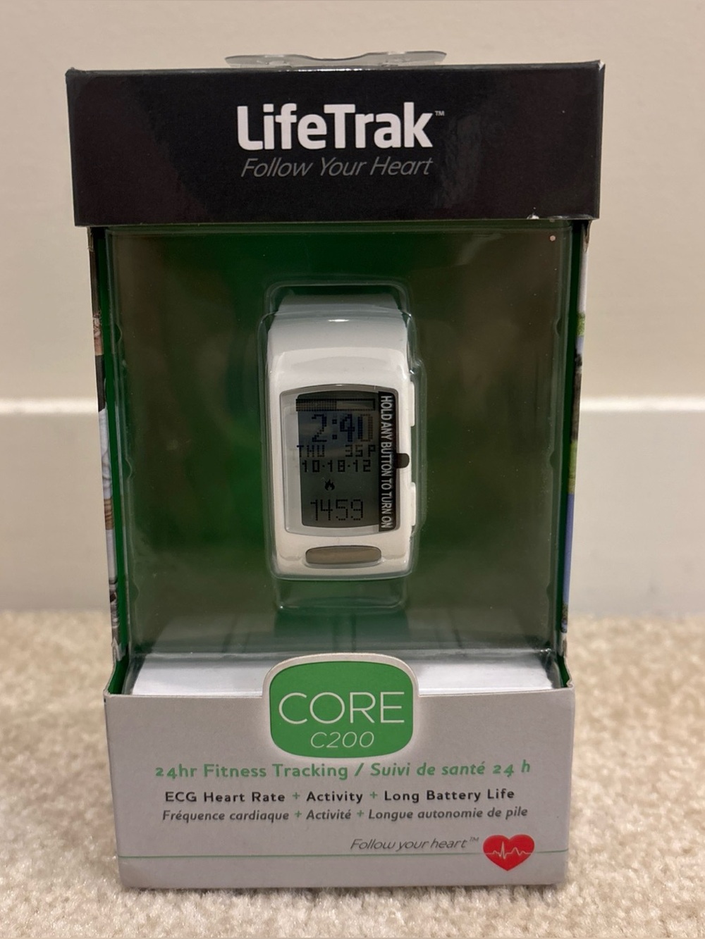 LifeTrak Core C200 24 Hour Fitness Tracking White Watch Heart Rate Steps Calorie